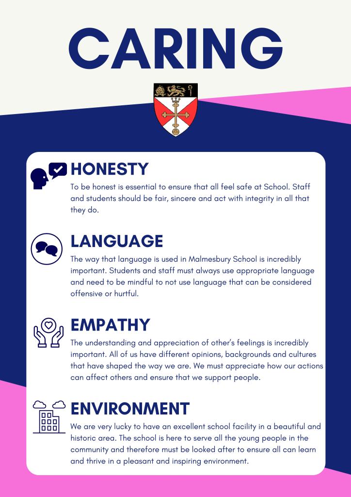 Malmesbury school values: caring